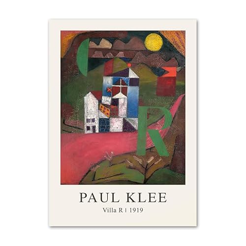 LATAFA Paul Klee Poster Paul Klee Wandkunst Und Drucke Mode Klassische Leinwandmalerei Ausstellung Paul Klee Bild Für Wohnzimmer Dekor 60x80cm Kein Rahmen von LATAFA