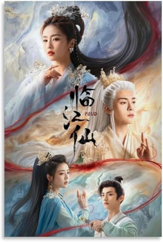 Lin Jiang Xian Chinesisches Fernsehen Poster Moderne Wandkunst Lin Jiang Xian Chinesisches Fernsehen Drucke Mode Leinwand Malerei für Zuhause Wanddekoration 50x70cm rahmenlos von LATAFA