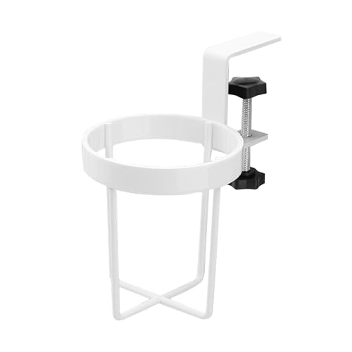 Tischbecherhalter, Getränkehalter für den Tisch | Desktop-Getränkehalter | Tragbare Schreibtisch-Getränkehalter-Klemme, auslaufsicherer Tisch-Getränkehalter, Büro-Schreibtisch-Zubehör aus Edelstahl, k von LATAFA