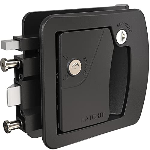LATCH.IT Wohnmobil-Türschloss-Ersatz,mechanisches Wohnmobilschloss der Klasse C,Wohnmobil-Türriegel mit 2 mechanischen Schlüsseln,Wohnmobil-Türriegel passend für Klasse C mit 8.9x11.4 cm Schlossloch von LATCH.IT