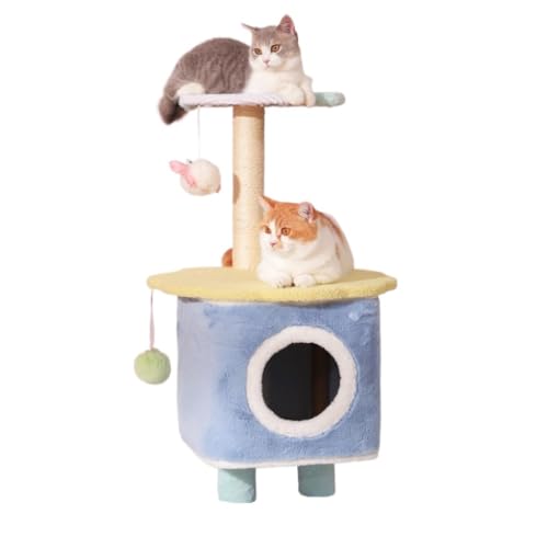 Katzenkratzbaum Großes, luxuriöses Katzen-Klettergerüst mit Sprungplattform und Katzennest for Ausruhen und Spielen. Katzen-Klettergerüst-Spielzeug Kratzbaum Katze (Color : B, Size : B) von LATEALQ