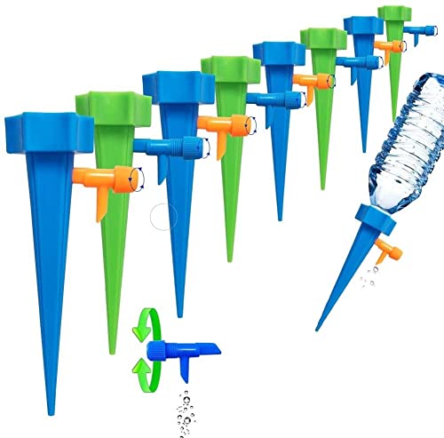 LATERN 12 Stück Pflanze Waterer, Automatisch Pflanzen Bewässerungs Spitze Selbst Bewässerndes Tropf Bewässerungs System Mit Steuer Ventil Schalter für Gartenhaus Drinnen Draußen von LATERN