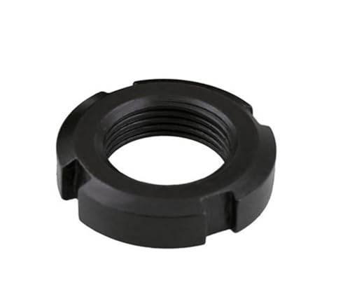 1/2 Stück GB812 M10 ~ M60 Kohlenstoffstahl schwarz verzinkt runde Mutter Nutmutter vier Nutmuttern (Size : M36x1.5mm(1pcs)) von LATOOR