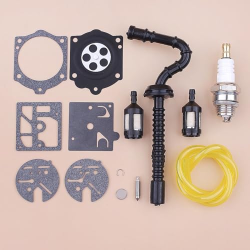 1set Kraftstoff Filter Linie Schlauch for Stihl 015 015AV 015L Zündkerze Vergaser Reparatur Kit Kettensäge Teil von LATOOR