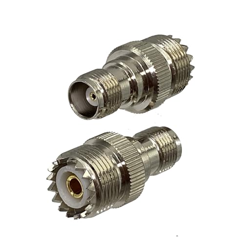 2 Stück Steckeradapter UHF PL259 SO239 auf TNC-Stecker & amp; RF-Koaxialkonverter mit weiblicher Buchse(Type 2-2Pcs) von LATOOR