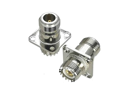 2 Stücke PL259 SO239 Zu N 4-löcher Flansch Amp Rechtwinklig Gerade RF Koaxial Adapter Stecker Test Konverter(Type 4-2pcs) von LATOOR