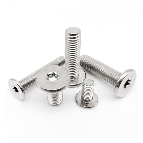 50 Stück CM M1,6 M2 M2,5 M3 Länge 3–30 mm 304 A2 Edelstahl Torx Six Lobe Ultra Thin Low Ultrathin Flat Wafer Head Screw Bolt (Color : 8mm, Size : 50pcs M2) von LATOOR