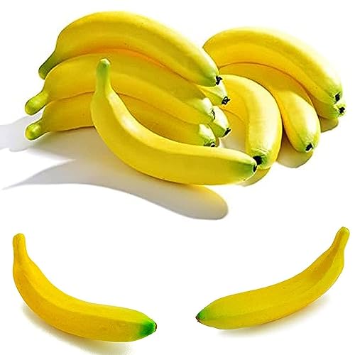 LATRAT 10 Stück Künstliche Lebensechte Banane Deko, Künstliche Lebensechte Banane Deko Gefälschte Früchte Obst Party Festival Dekoration von LATRAT