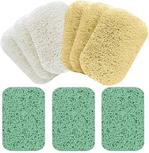 LATRAT 10 Stück Seifenschale PVC Seifenhalter Bio Seifenkissen Seifenschoner Luffa Seifenkissen, Verlängert Soap Life Geeignet für Dusche Badewanne Küchenarbeitsplatte (Zufällige Farbe) von LATRAT