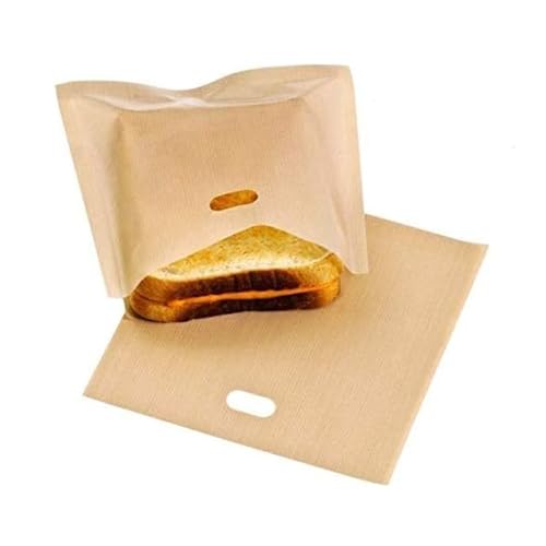 LATRAT 10 Stück Toasterbeutel, wiederverwendbar und hitzebeständig, Antihaft Toastabags für Mikrowelle von LATRAT