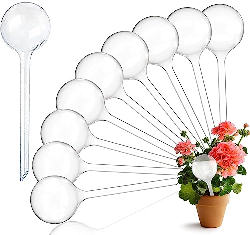 LATRAT 12 Stück Kleine Gießkugeln, 13 * 5cm Wasserspender Kugeln Bewässerung Selbstbewässerung Pflanzen Blumen, Automatische Bewässerungskugeln Bewässerungsbirne (12) von LATRAT