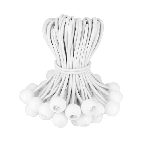 LATRAT 12 Stück Spanngummis mit Kugel, 20cm Planenspanner, Zeltgummis mit Kugel, Gummispanner für Partyzelte Plane von LATRAT