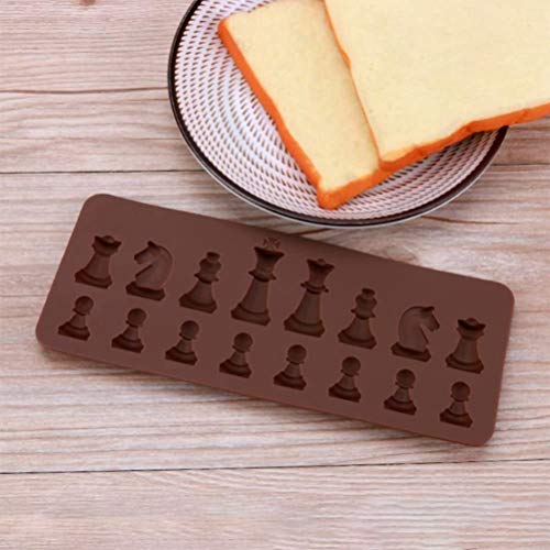 LATRAT 16 Gitter Silikon Eiswürfelform Schach Form Kuchenform, Schokolade Kuchen Gelee Eis Fondantform Backen für DIY Candy Topper Dekoration von LATRAT