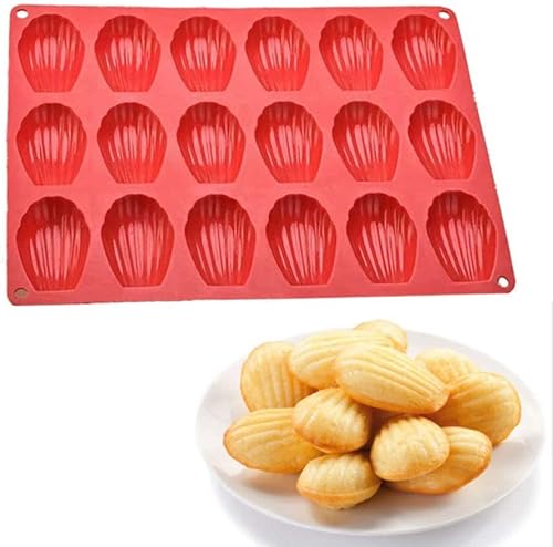 LATRAT 18 Hohlräumen Madeleine Shell-silikon-Madeleine-plätzchen Antihaftbeschichtung Silikon-Form zum Backen für Pudding Gelee Mini-Kuchen Schokolade von LATRAT