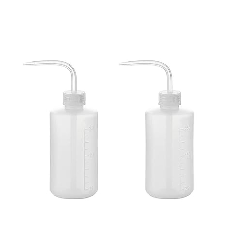 LATRAT 2er Set Gießkannen Kunststoff Gießkannen Sicherheitsflaschen für die Reinigung von transparenten Flaschen für Gartenarbeit, Pflanzenbewässerung, Labor (250ml) von LATRAT