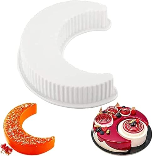 LATRAT 3D Silikon Kuchenform, Mond Silikonform Silikon Kuchenformen Mond 3D Backform DIY Dessertform, 3D-Halbmond-Form, DIY Mondform Handwerk, Kuchen, Schokolade LATRAT 3D Silikon Kuchenform, Mond Silikonform Silikon Kuchenformen Mond 3D Backform DIY Dessertform, 3D-Halbmond-Form, DIY Mondform Handwerk, Kuchen, Schokolade von LATRAT