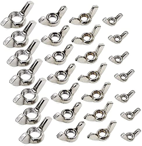 LATRAT 40 Stück M4 M5 M6 M8 Flügelmuttern Verzinkt Set, Schmetterlingsmutter Sortiment Kit für DIY Tools Anlagen Machine elektronische Geräte Hardware LATRAT 40 Stück M4 M5 M6 M8 Flügelmuttern Verzinkt Set, Schmetterlingsmutter Sortiment Kit für DIY Tools Anlagen Machine elektronische Geräte Hardware von LATRAT