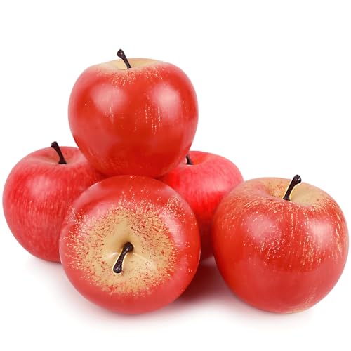 LATRAT 5 Stücke Künstliche Rote Äpfel, Faux Rote Äpfel Dekor Realistische Fake Obst Äpfel für Schalen Dekor Tisch Centerpieces Sommer Äpfel Dekorationen Party LATRAT 5 Stücke Künstliche Rote Äpfel, Faux Rote Äpfel Dekor Realistische Fake Obst Äpfel für Schalen Dekor Tisch Centerpieces Sommer Äpfel Dekorationen Party von LATRAT