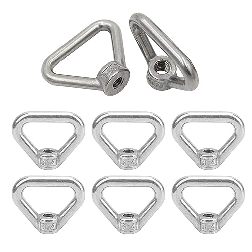 LATRAT 8 Stück Ringmutter Hebe Ringmutter Silber Ringmutter Dreieck Ringmutter Ringmutter, 304 Edelstahl-Dreieck-Augenmuttern, Hubring-Augenmuttern, Ösen, Augenmuttern LATRAT 8 Stück Ringmutter Hebe Ringmutter Silber Ringmutter Dreieck Ringmutter Ringmutter, 304 Edelstahl-Dreieck-Augenmuttern, Hubring-Augenmuttern, Ösen, Augenmuttern von LATRAT
