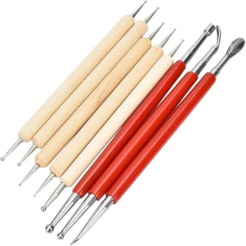 LATRAT 8 Stücke Lederhandwerk Werkzeug DIY Carving Stylus Werkzeug Modellierung Spleißen Prägelöffel für Lederhandwerk von LATRAT