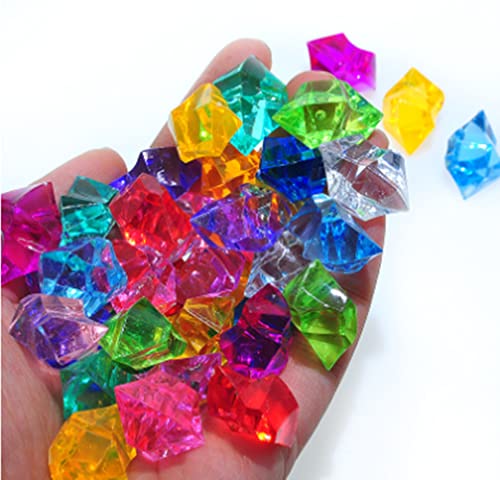 LATRAT Acrylsteine Kristall Dekosteine Glitzersteine Acryl Edelsteine Deko Steine Brillianten Strasssteine Bunt Transparent Kristall für Hochzeit Tisch Vasen Deko Kindergeburtstag 18x25mm von LATRAT