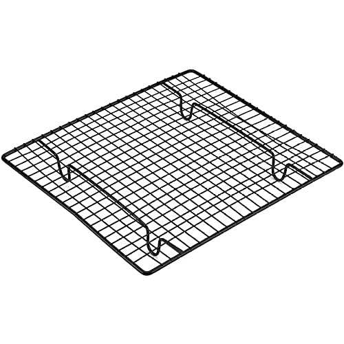 LATRAT Auskühlgitter, Abkühlgitter aus Edelstahl Kuchengitter, Backofen Grillrost Brot Auskühlgitter Backen Kühlregal Tortenrost Grillgitter für Fisch Fleisch Braten BBQ Grillen(Schwarz) von LATRAT