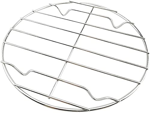 LATRAT Grillgitter Metall Edelstahl Runde Grillrost Backgitter Backblech Abkühlgitter Kuchengitter, zum Keksen Braten Kuchen Räuchern Grillen Auskühlen 20 cm von LATRAT