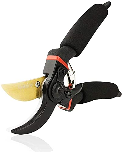 LATRAT Professionelle Astschere, Premium-Titan-Bypass-Astschere Handgartenpflanze Scherenzweigschneider-Trimmer-Werkzeuge für Gartenbäume Pflanzenhecken von LATRAT