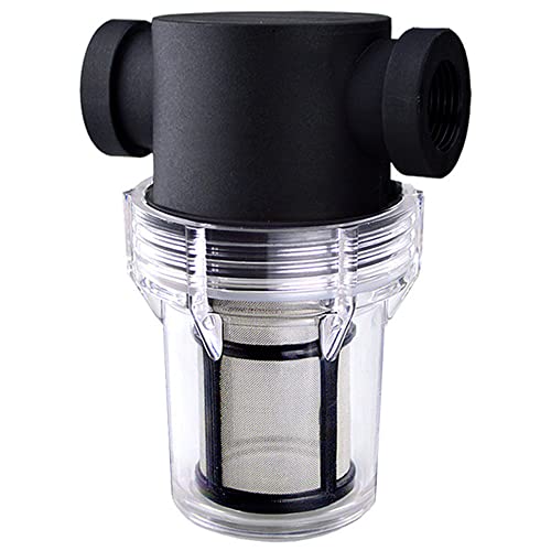 LATRAT Rohrleitungsfilter hochwertiges PVC Nylonmaterial, Transparent Wasser Rohr Pre- Filter Befestigung Wasserfilter für Druck Washer Einlass Wasser, 3/4-80 Mesh Netzwerk) von LATRAT