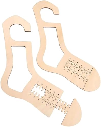 LATRAT Sockenbretter Set Sockenbretter Holz Sockenblocker, Sockenblocker Keilrahmen Display Handstricken Form Weben Garn Handwerk - Hohles Muster von LATRAT