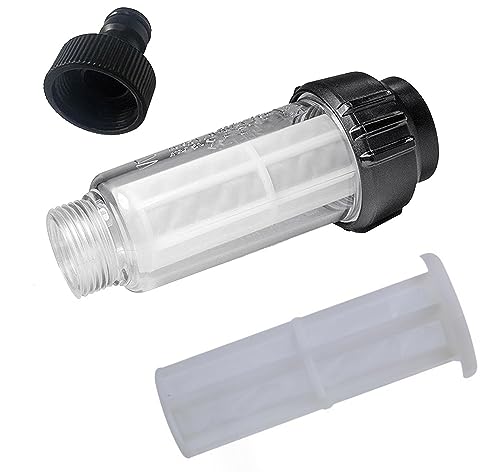 LATRAT Wasserfilter Gartenschlauch, 3/4 Zoll Wasser Vorfilter, mit 1 Filtereinsatz für Hochdruckreiniger Wohnmobil Gartenpumpe Gartenbewässerung von LATRAT