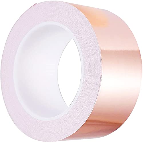 Latratat Kupferband 20 m x 20 mm, Premium Kupfer Klebefolie mit leitfähigem Kleber, für Papierkreise, Fenster, elektrische Wiederherstellungen, Schneckenschild (Dicke 0,06 mm) von LATRAT