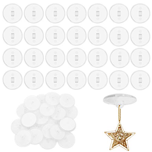 LATTCURE Deckenhaken Selbstklebend Transparent 50Pcs Klebehaken ohne Bohren Selbstklebend Wandhaken für Küche Bad Wand Tür Decke zum Aufhängen von LATTCURE