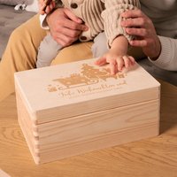 Erinnerungsbox - Personalisiert Weihnachtsschlitten-Motiv von LAUBLUST