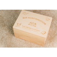 Erinnerungskiste Zur Konfirmation - Erinnerungsbox Für Jugendliche | Personalisierte Holzkiste M, Xl Geschenkidee von LAUBLUST