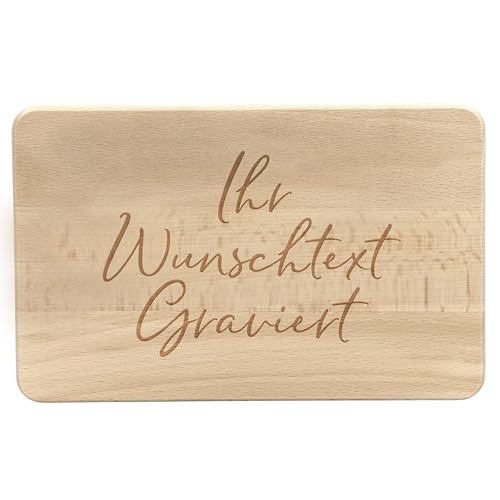 LAUBLUST Frühstücksbrettchen Personalisiert mit Wunschgravur - Geschenk Familie & Freunde | ca. 24x15cm, Holz FSC® von LAUBLUST