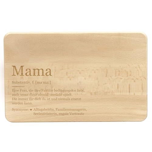 LAUBLUST Frühstücksbrettchen mit Gravur - Lexikon: Das ist Mama - Geschenk für Mutter | 24x15cm, Holz FSC® von LAUBLUST