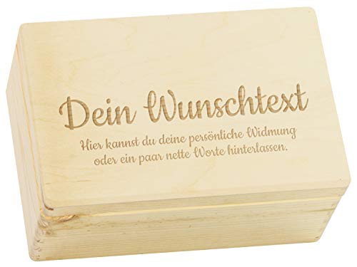LAUBLUST Holzkiste Personalisiert mit Wunsch-Gravur - Geschenkkiste & Erinnerungsbox | M - ca. 30x20x14cm, Natur FSC® von LAUBLUST