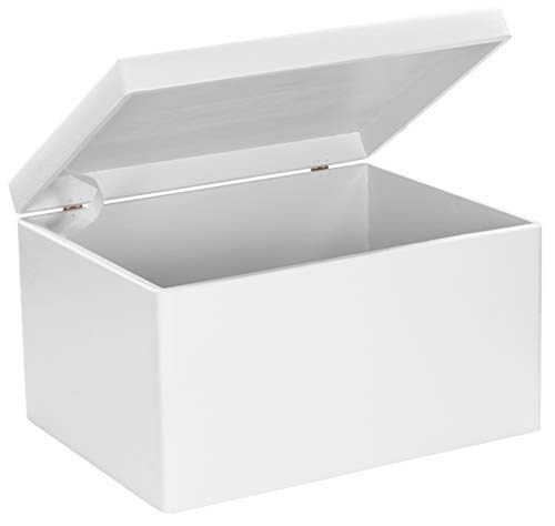 LAUBLUST Holzkiste mit Deckel - 40x30x24cm, Weiß, FSC® - Aufbewahrungskiste | Erinnerungsbox | Bastel- & Geschenkkiste von LAUBLUST