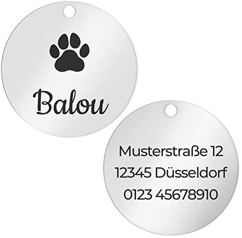 LAUBLUST Hundemarke mit Gravur - Pfote Motiv - Personalisiertes Geschenk für Hunde & Hundebesitzer | inkl. Geschenkbox von LAUBLUST