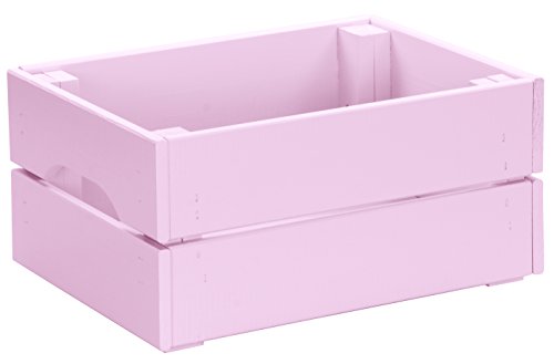 LAUBLUST - Kiste aus 100 % Massivholz in Größe M - Kiefer Rosa ca. 31 x 23 x 15 cm - Holzkiste zur Aufbewahrung und Dekoration - FSC® von LAUBLUST
