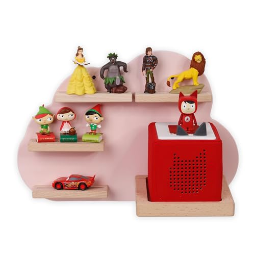 LAUBLUST Tonie Regal Magnetisch - Kompatibel mit Toniebox & Tonie Hörfiguren Aufbewahrung - Wolke, Rosa | Toniebox Regal für Mädchen & Jungen - Wandregal Kinderzimmer - Zubehör für Toniebox Starterset von LAUBLUST
