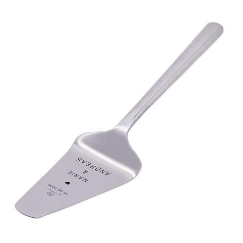 LAUBLUST Tortenheber zur Hochzeit - Kuchenheber Personalisiert mit Gravur - Hochzeitsgeschenk | Edelstahl - Ringe Motiv von LAUBLUST