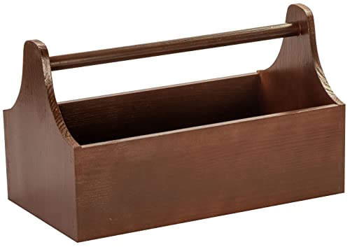 LAUBLUST Werkzeugkiste Holz - 34x18x20cm, Braun, FSC® - Werkzeugkasten mit Griff | Geschenkverpackung | Männerhandtasche von LAUBLUST