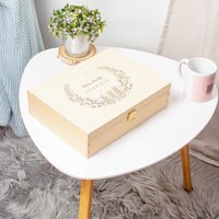 Laublust Teebox Mit Gravur - Kräuterkranz Ca. 29 X 22 8 cm, 12 Fächer, Holz Natur Geschenk Für Teeliebhaber | Teekiste von LAUBLUST