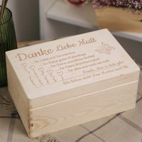 Personalisierte Holzkiste Als Geschenk Für Die Mama - Holzbox Zur Aufbewahrung M, Xl Mutti von LAUBLUST