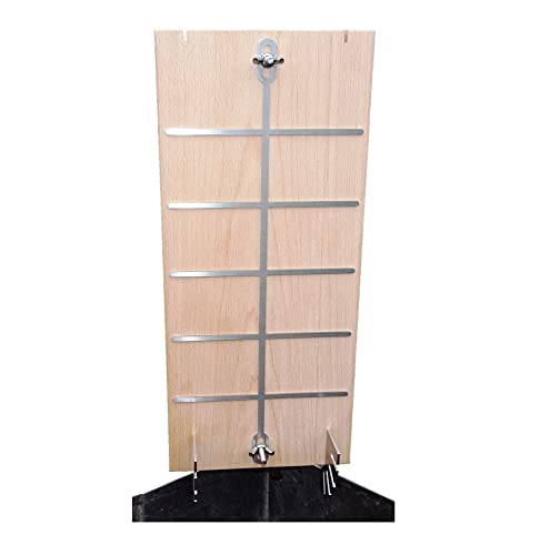 LAUBSCHAL 34 cm Flammlachsbrett - Flammlachsbretter mit Halterung aus Edelstahl - Lachsbrett aus Buche - Feuerschale - Räucherbrett - Flammlachs - Made in Germany von LAUBSCHAL
