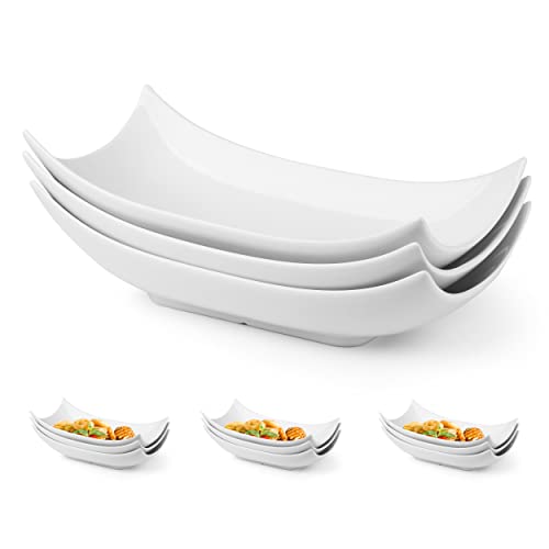 LAUCHUH Porzellan-Servierplatte, weiß, dekorativ, 30,5 cm, 3 Stück von LAUCHUH