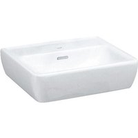 Handwaschbecken Laufen Pro 450 x 340 mm, weiß, mit Überlauf, 1 Hahnloch mittig - H8119510001041 von LAUFEN