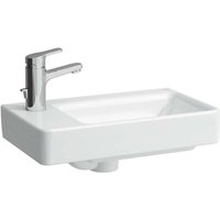 Pro s Handwaschbecken, Becken rechts, 1 Hahnloch, mit Überlauf, 480x280, weiß, Farbe: Weiß - H8159550001041 - Laufen von LAUFEN